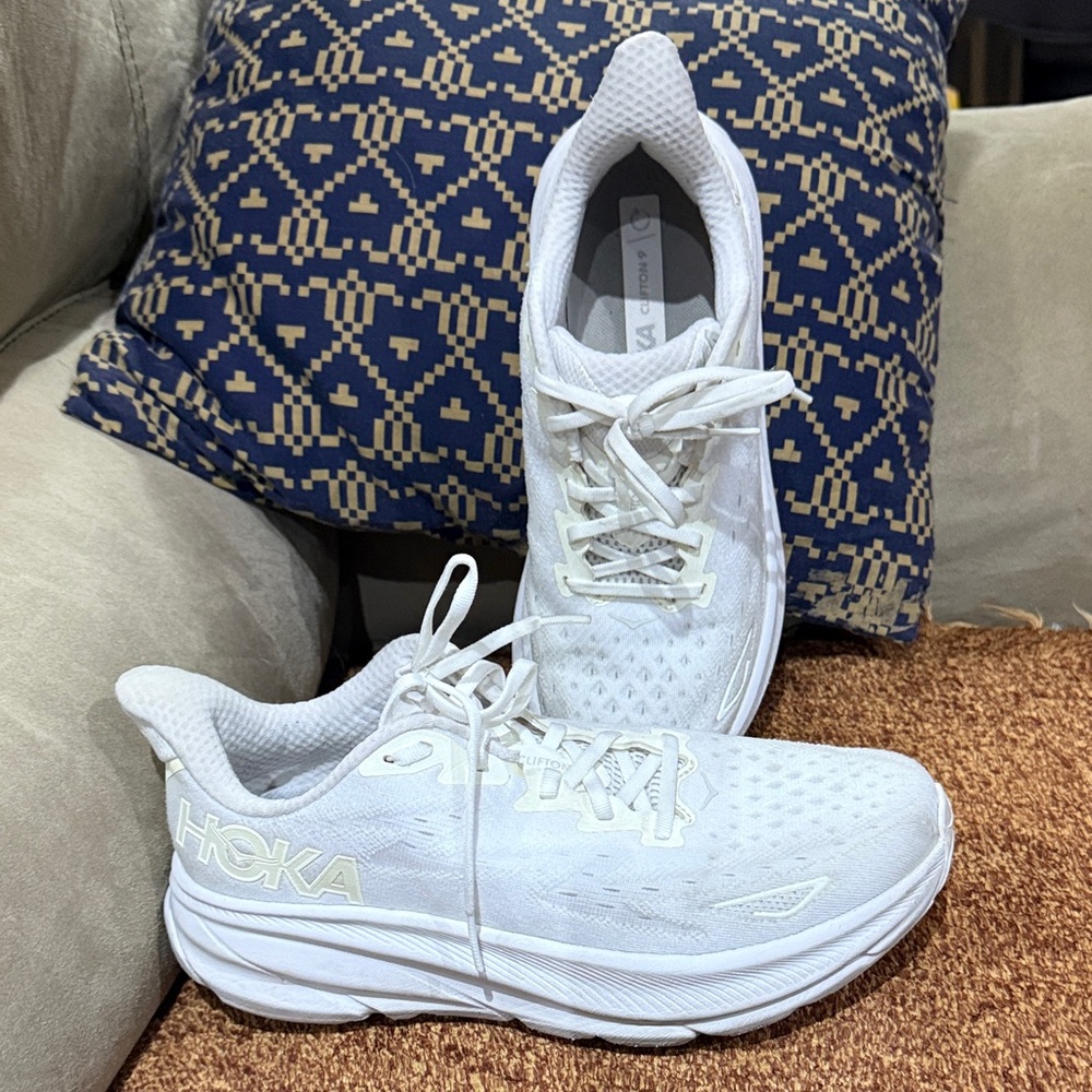 Hoka Women's All-White Sneakers